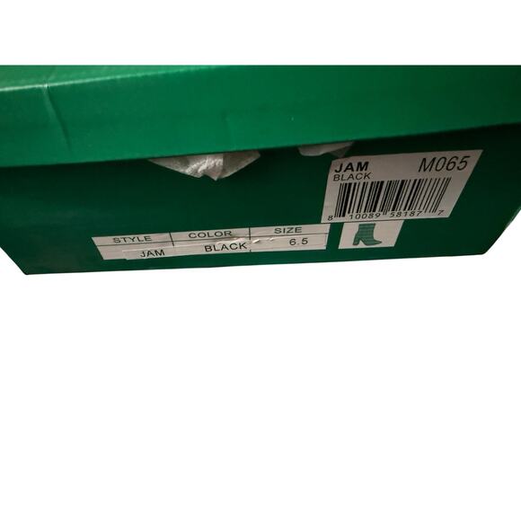 Lauren Lorraine Women Black Sparkle Boot Jam Size 6.5 - Picture 5 of 6